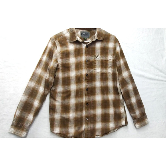 Bone Collector Men's Flannel Size M Shirt Jacket Button Down Long Sleeve - Picture 1 of 10